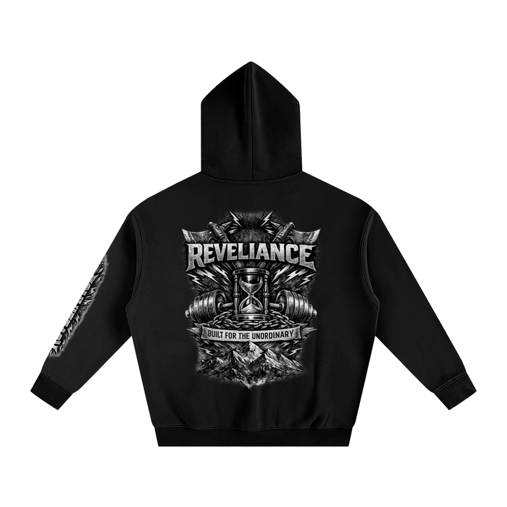 TIME...-- Oversize Fleeced Hoodie