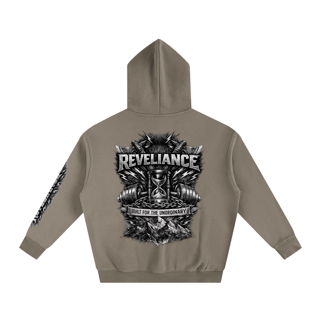 TIME...-- Oversize Fleeced Hoodie