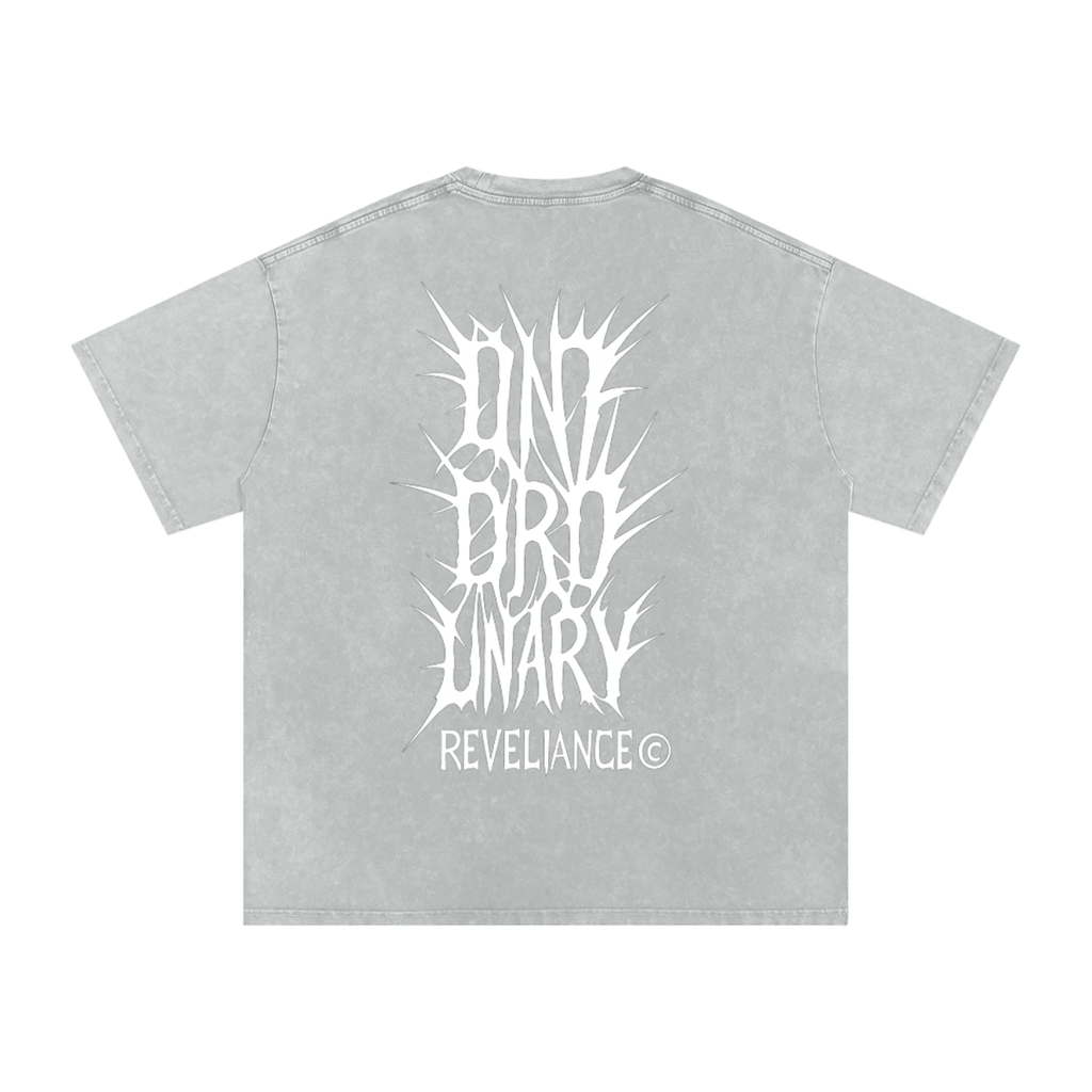 Graphic UNORDINARY™--Snow Washed Oversized Cotton T-Shirt